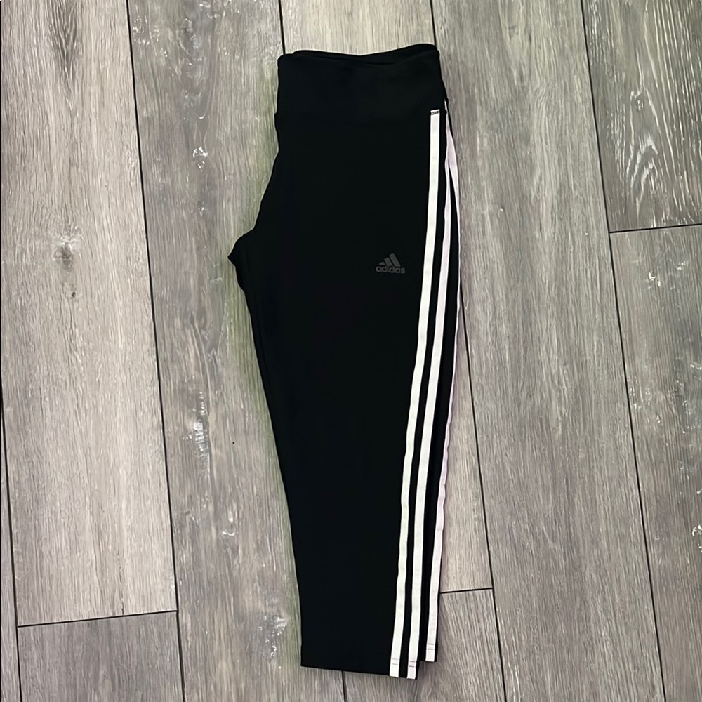 Adidas Climalite 3/4 Black Leggings L
